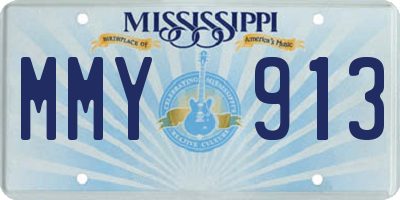 MS license plate MMY913