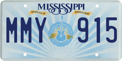 MS license plate MMY915