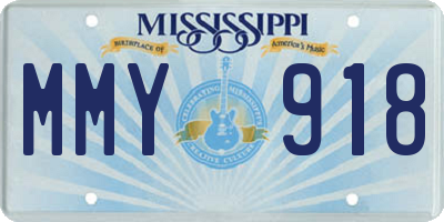 MS license plate MMY918