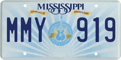 MS license plate MMY919