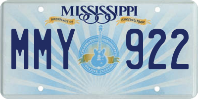 MS license plate MMY922
