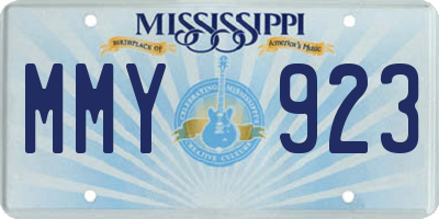 MS license plate MMY923