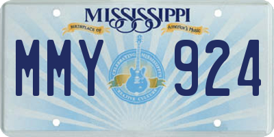 MS license plate MMY924