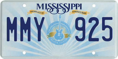 MS license plate MMY925