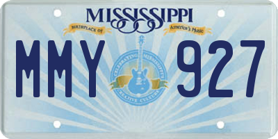 MS license plate MMY927