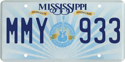 MS license plate MMY933