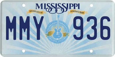 MS license plate MMY936