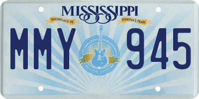 MS license plate MMY945