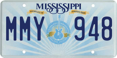 MS license plate MMY948
