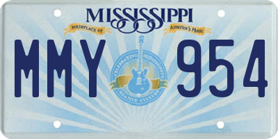 MS license plate MMY954