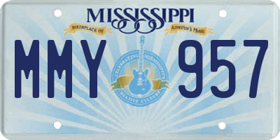 MS license plate MMY957