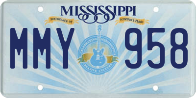 MS license plate MMY958