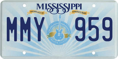 MS license plate MMY959