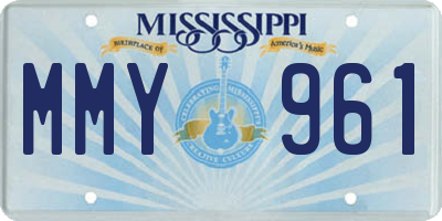 MS license plate MMY961