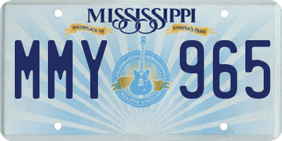 MS license plate MMY965