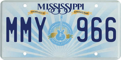 MS license plate MMY966