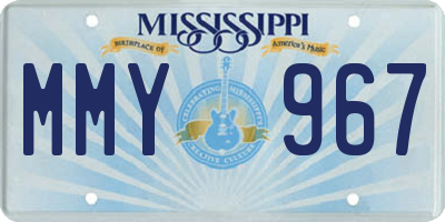 MS license plate MMY967