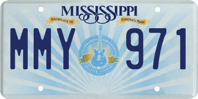MS license plate MMY971