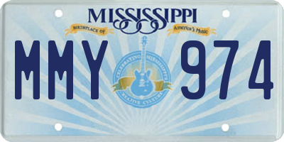 MS license plate MMY974