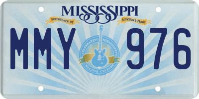 MS license plate MMY976