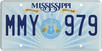 MS license plate MMY979