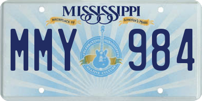 MS license plate MMY984