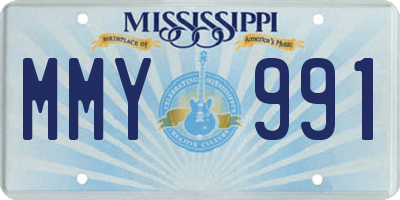 MS license plate MMY991
