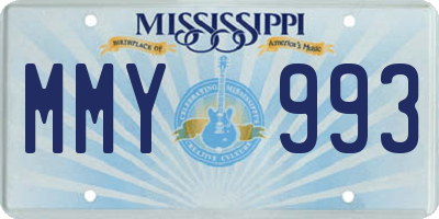 MS license plate MMY993