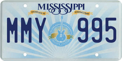 MS license plate MMY995