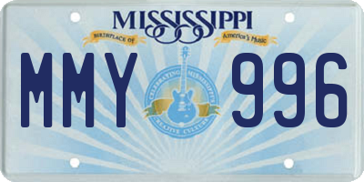 MS license plate MMY996