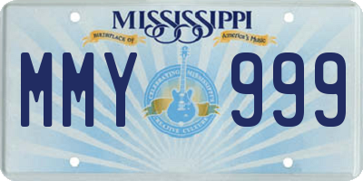 MS license plate MMY999