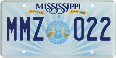 MS license plate MMZ022