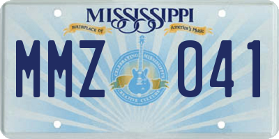 MS license plate MMZ041