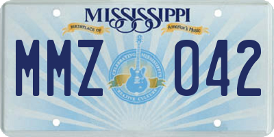 MS license plate MMZ042