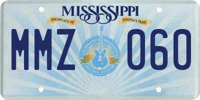 MS license plate MMZ060