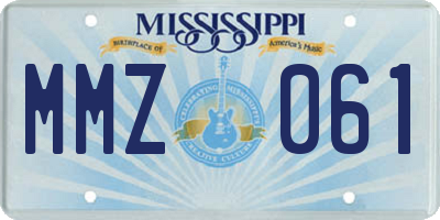 MS license plate MMZ061