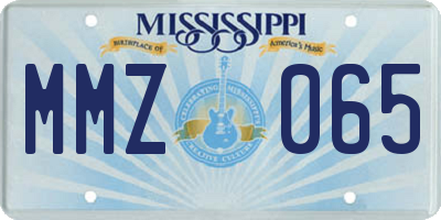 MS license plate MMZ065