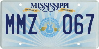 MS license plate MMZ067