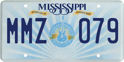 MS license plate MMZ079