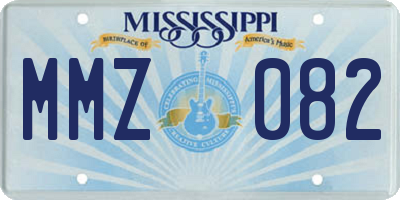 MS license plate MMZ082