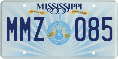 MS license plate MMZ085