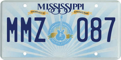 MS license plate MMZ087