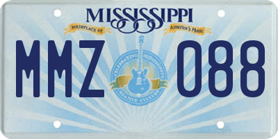 MS license plate MMZ088