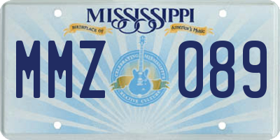 MS license plate MMZ089