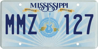 MS license plate MMZ127