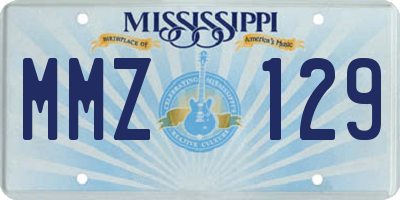 MS license plate MMZ129