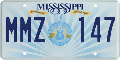 MS license plate MMZ147