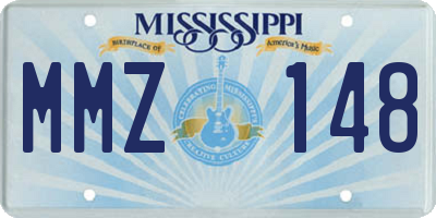 MS license plate MMZ148