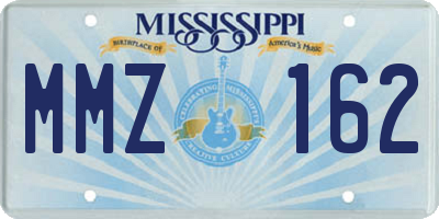 MS license plate MMZ162