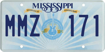 MS license plate MMZ171